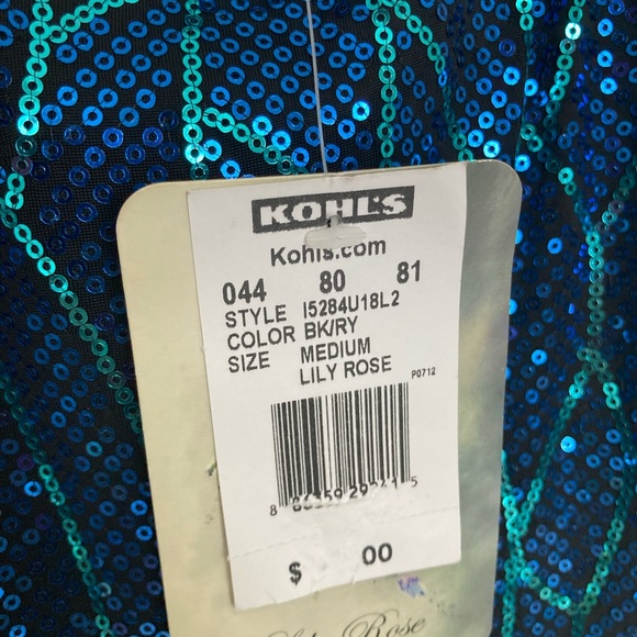 Blue Aqua Sequin Dress - Picture 4 of 4